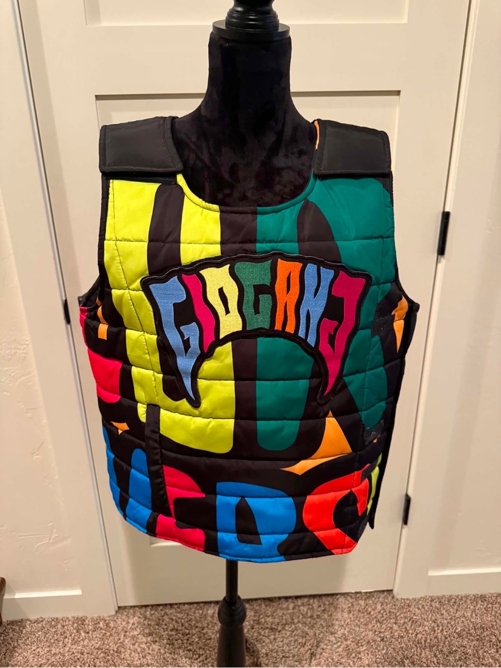 Chief Keef Glo Gang 3M Tactical Multi-Color Streetwear Puffer Vest Men’s Size L
